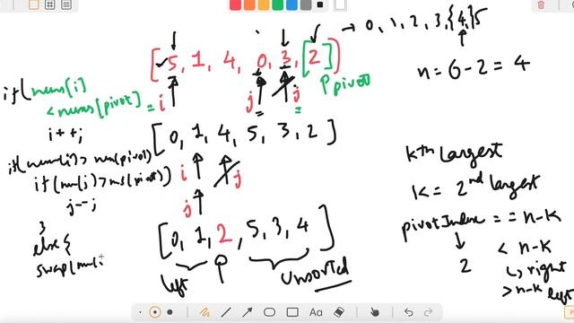 Leetcode 215 | Kth Largest Element | Time O(N) | Space O(1) | Hindi смотреть онлайн