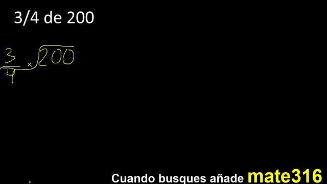 3/4 de 200 , fraccion de un numero , parte de un numero смотреть онлайн