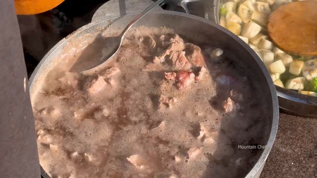 COLD VILLAGE, COLD WEATHER, SNOWY MOUNTAINS! COOKING UNUSUAL DISH WITH EEL FISH | RURAL LIFE