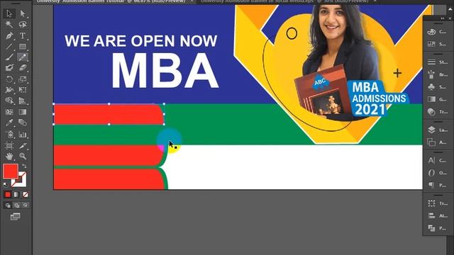 University Admission Banner Tutorial In Social Media (Adobe Illustrator CS6) смотреть онлайн