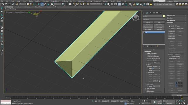 Работа со сплайнами: как задать толщину сплайна | Уроки 3ds Max смотреть онлайн
