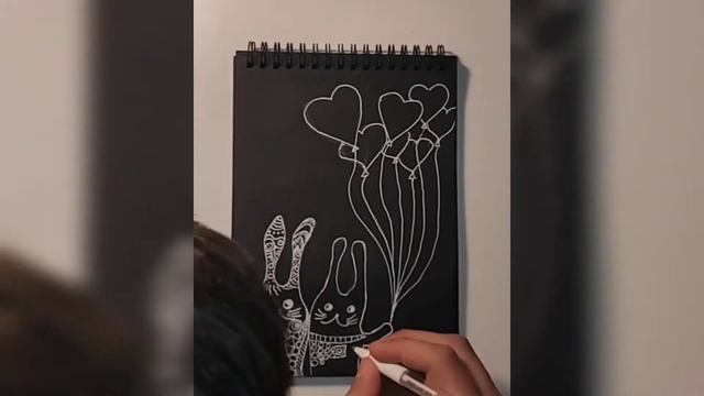 Рисунок ручкой|Drawing on black paper|как рисовать|how to draw|урок рисования|drawing tutorial смотреть онлайн