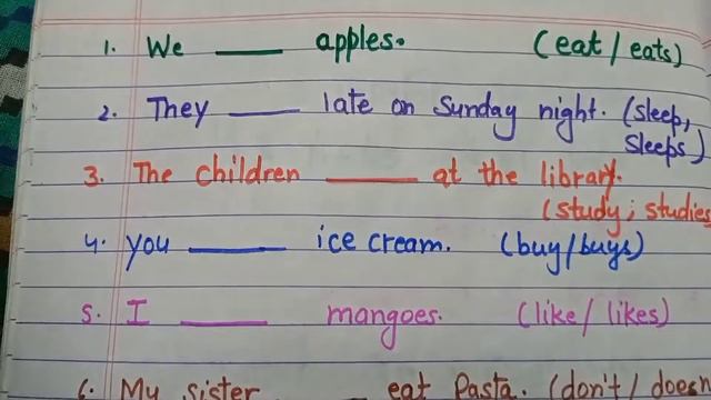 Present Indefinite Tense: explanation and worksheets||Hindi смотреть онлайн