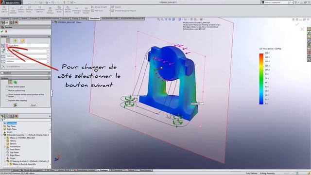 Vue de coupe dans les résultats dans SOLIDWORKS Simulation - Avril 2015 смотреть онлайн