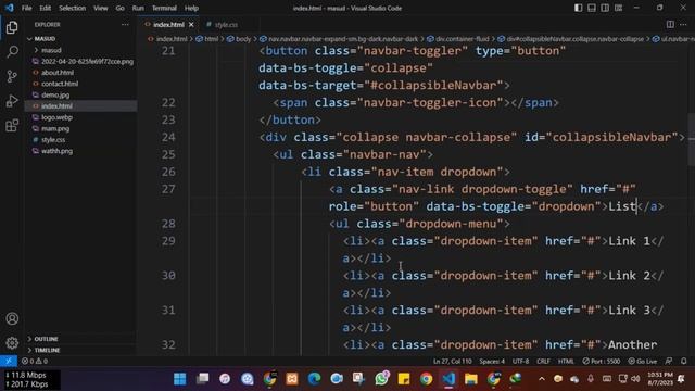 20. Navigation Bar - Part 2 | Bootstrap | CSS Framework | @amimasudbd смотреть онлайн