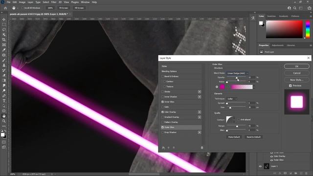 Neon Effect Photoshop Tutorial смотреть онлайн