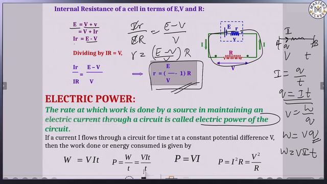 2ND PU Physics : Current Electricity Part - 07 ಭೌತಶಾಸ್ತ್ರ In English and kannada By Masters class смотреть онлайн