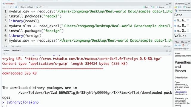 How to import .csv, .xlsx, and .sav files in R смотреть онлайн