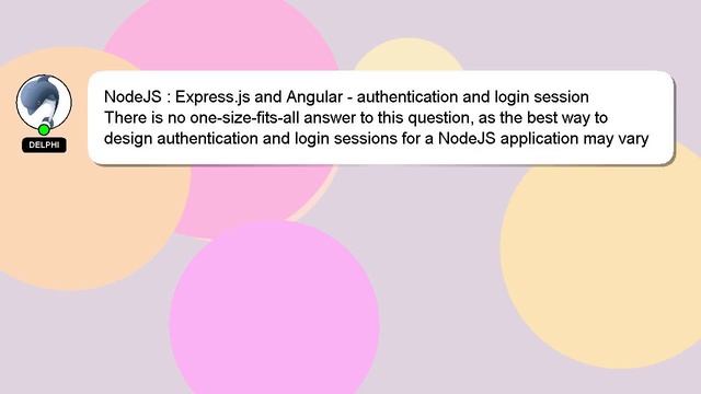 NodeJS : Express.js and Angular - authentication and login session смотреть онлайн