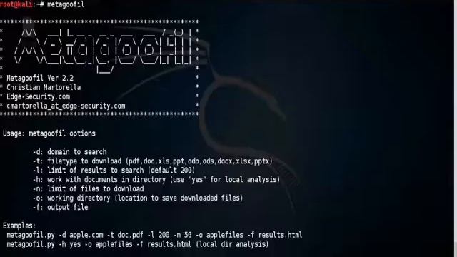 Gathering Metadata information of target using metagoofil смотреть онлайн