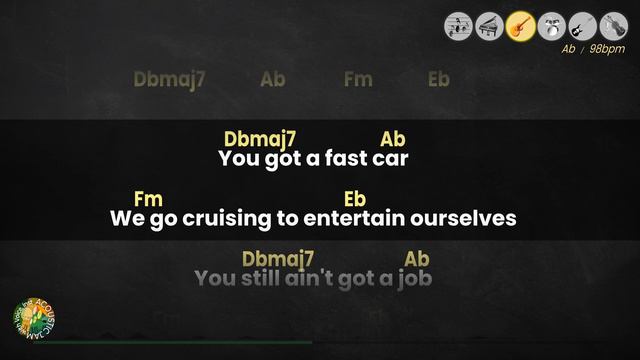 Luke combs - Fast Car (Acoustic Karaoke / Guitar (no Melody) / lyrics, chords) смотреть онлайн