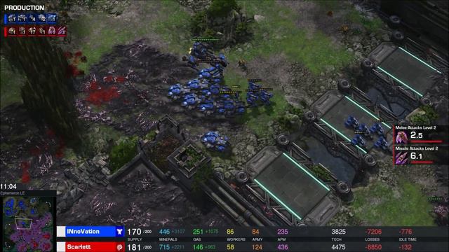 INnoVation (T) v Scarlett (Z) on Ephemeron - StarCraft 2 - Legacy of the Void 2020 смотреть онлайн