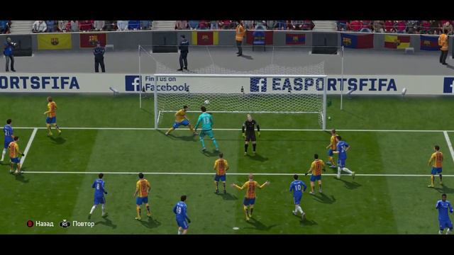 КОРТУА ЗАБИВАЕТ ТЕР ШТЕГЕНУ ПОСЛЕ РОЗЫГРЫША УГЛОВОГО (FIFA 16) смотреть онлайн