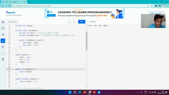 Implementation of queue in Java.... смотреть онлайн