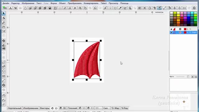 Контур в Embird Studio автоматом