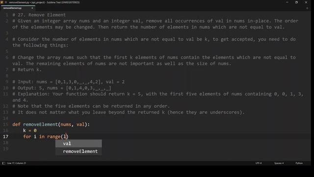 Remove Element - Microsoft| Leetcode 27 - Python смотреть онлайн