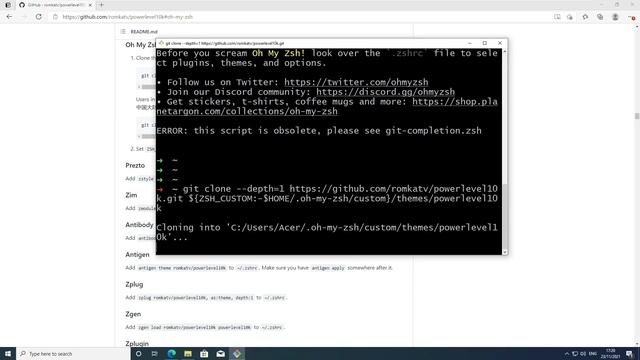 Hướng dẫn chi tiết cài đặt Oh My Zsh trên window không cần WSL смотреть онлайн