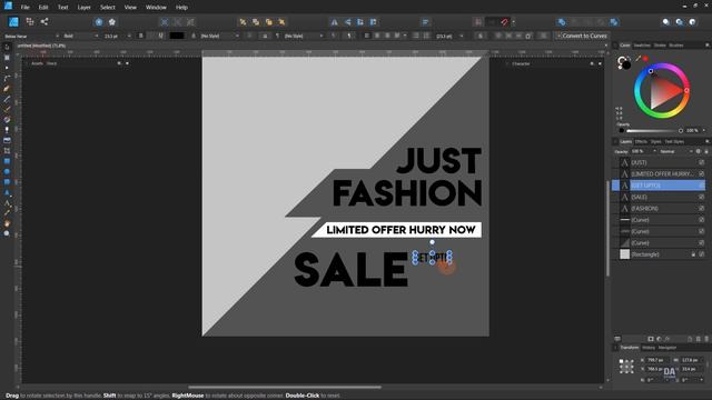 Modern Banner Design in Affinity Designer смотреть онлайн
