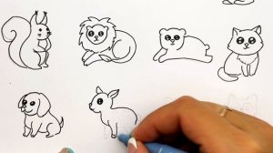 Делаем наклейки МИЛЫЕ ЖИВОТНЫЕ своими руками | Рисунки Юльки DIY стикеры и наклейки