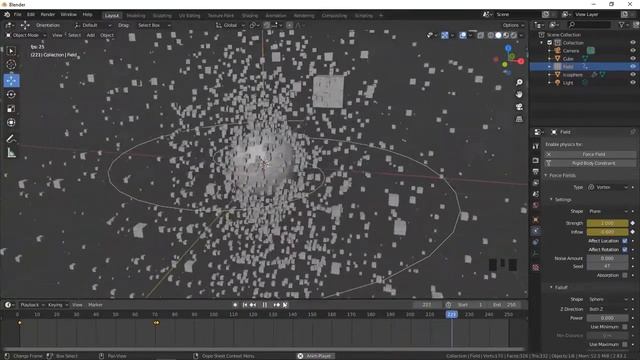 система частиц в блендер 2.8 урок туториал смотреть онлайн