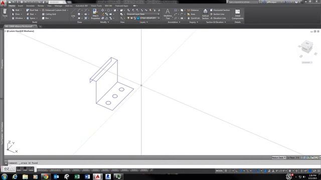 AUTOCAD 2015 - BASIC 3D PANEL CLIP смотреть онлайн