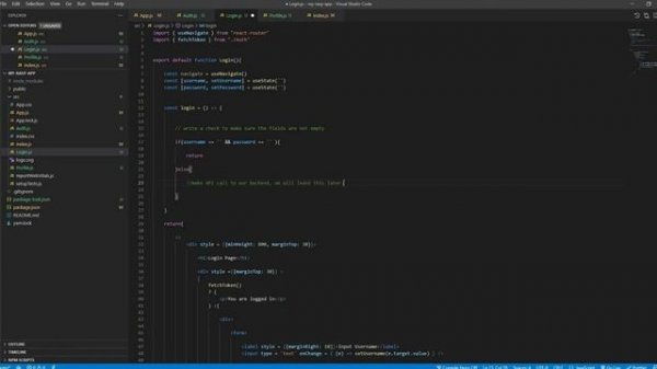 Login in React and FastAPI Python