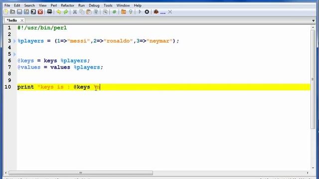 perl tutorial NO 15 keys & values in hashes смотреть онлайн