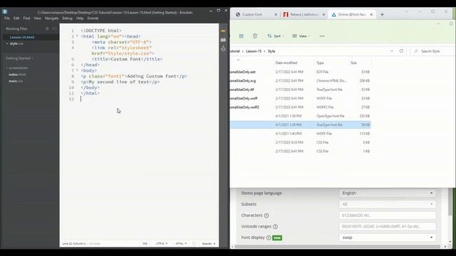 Lesson 15: CSS Tutorial (Custom Font) смотреть онлайн
