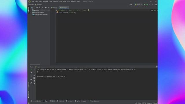 "count" function in Python смотреть онлайн