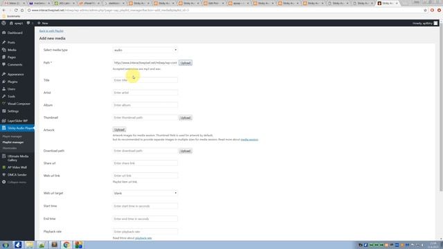 Sticky Audio Player WordPress Plugin playlist manager смотреть онлайн
