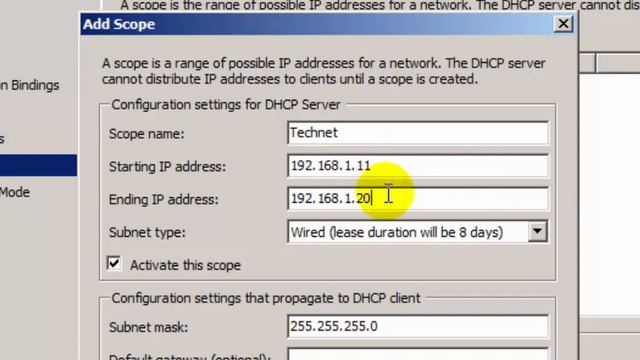 How to Configure DHCP Server In Windows Server 2008 R2 - DHCP Part 2 смотреть онлайн