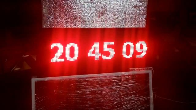 Табло часы-температура-дата 1,04*0,40 м на базе бегущей строки смотреть онлайн