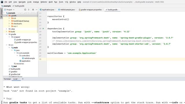 Gradle: Task 'run' Not Found In Root Project