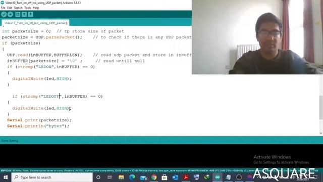 How to turn ON/OFF LED using UDP packet | Practical | ESP8266 | IoT | Urdu/Hindi | Lec # 10 смотреть онлайн