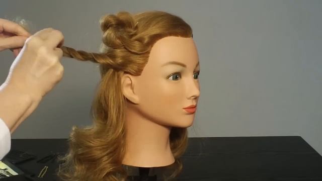 Свадебная прическа на средние волосы. Wedding prom hairstyles смотреть онлайн