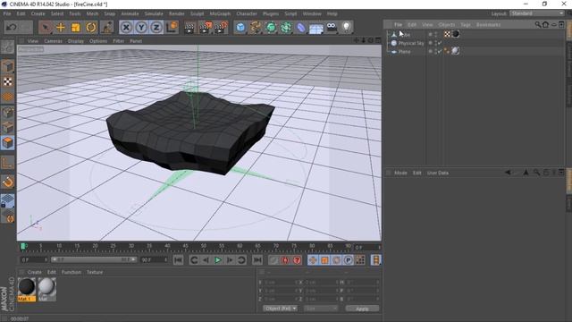 Создание анимированного LowPoly костра - Cinema 4D