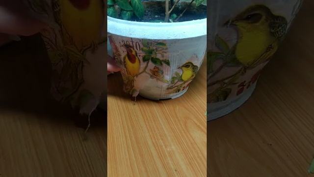 Декупаж горшка для цветов #декупаж смотреть онлайн