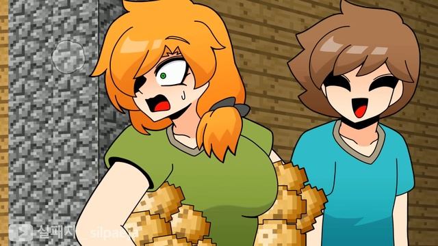 스티브&알렉스 VS 주민 - Steve & Alex vs Villager | Minecraft anime смотреть онлайн