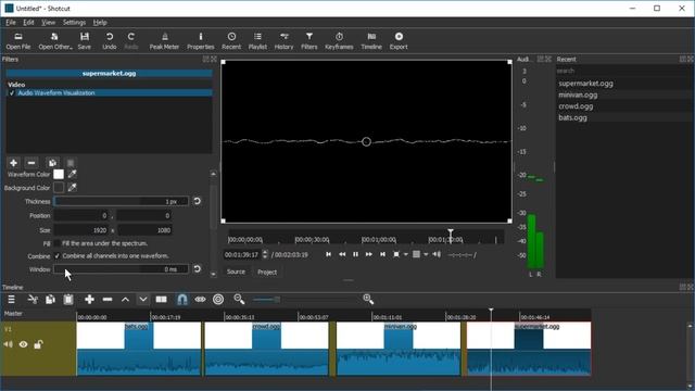 Audio Spectrum & Waveform Visualization in Shotcut Video Editor смотреть онлайн