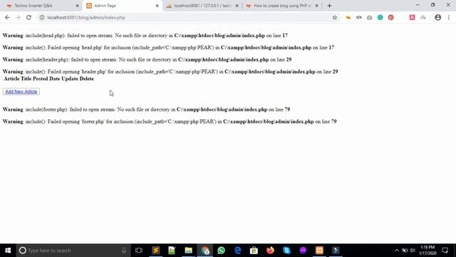Create Admin panel page for blog CMS in PHP | Dynamic blog in PHP in Hindi part 3 | Hindi смотреть онлайн