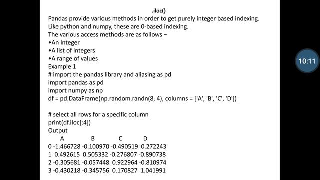Python Pandas- Indexing and Selecting Data смотреть онлайн