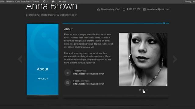Cascade - Personal vCard WordPress Theme: Activate and Import dummy content смотреть онлайн