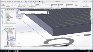 SOLIDWORKS 2020 Создание УП для фрезеровки выборки по плоскости