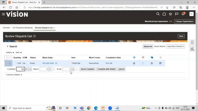 Oracle Fusion SCM Manufacturing Executing Process Work Order | Oracle Manufacturing Implementation смотреть онлайн
