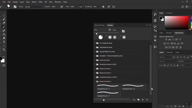 Importing .ABR or TPL Brushes Into Photoshop смотреть онлайн