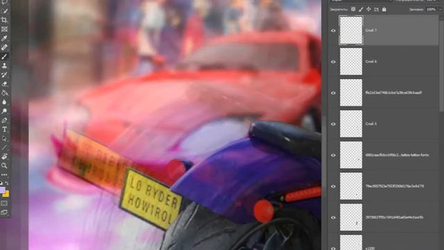 Photoshop - простой коллаж с освещением смотреть онлайн