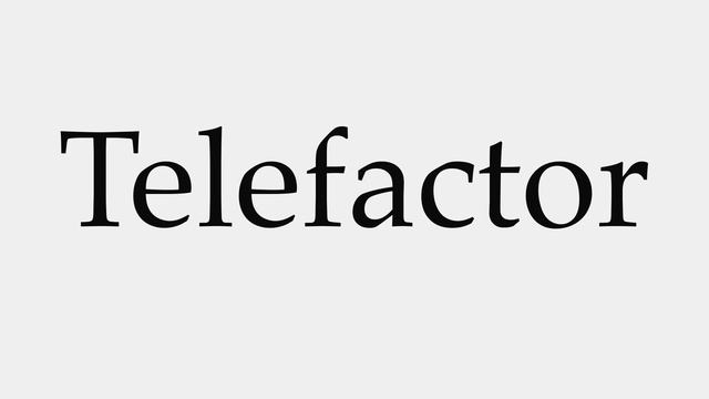 How to Pronounce Telefactor смотреть онлайн