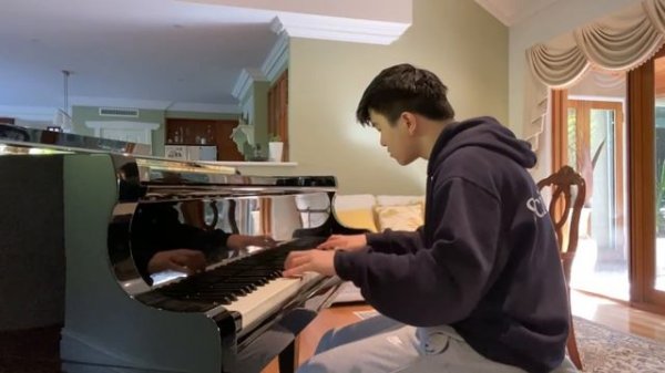 Rush E on a real piano but I play all the impossible parts