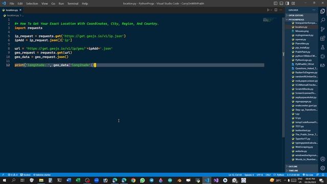 Python: Exact Location & Coordinates, City, Country | COWP смотреть онлайн