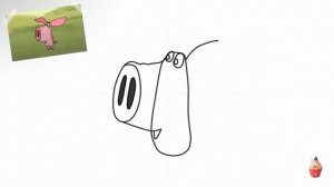 Как нарисовать Поросенка из мультфильма "Поросенок"